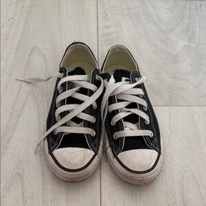 Converse Black and White Low-Top Kids Sneakers
